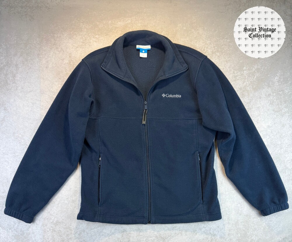 Columbia Small Navy Polyester Fleece Jacket Full Zip